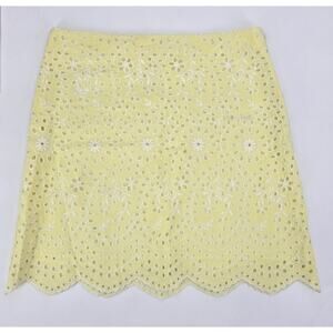 Loft Embroidered Scalloped Shift Skirt